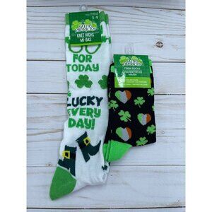 St Patricks Day socks set Irish clover Lucky Everyday Hearts